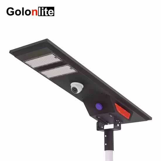 80W Integrated Outdoor LED Lamp Solar CCTV Camera Street Light with Lithium Battery