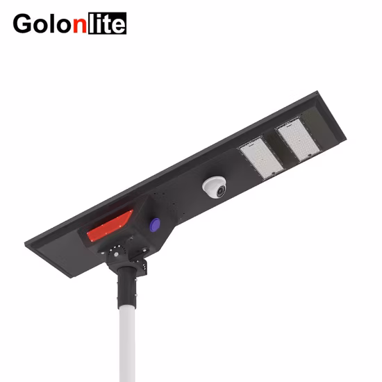 80W Integrated Outdoor LED Lamp Solar CCTV Camera Street Light with Lithium Battery