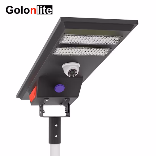 80W Integrated Outdoor LED Lamp Solar CCTV Camera Street Light with Lithium Battery